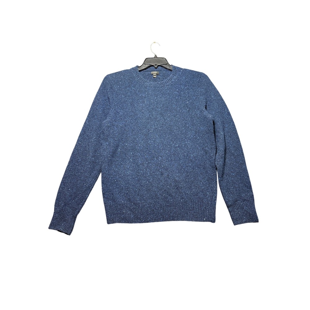 J.Crew Crewneck Sweater Mens Size M Blue Excellent Donegal Wool Blend